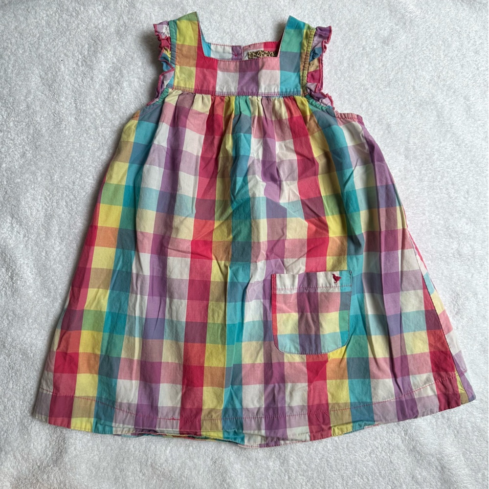 Pink Chicken Girls Plaid Sleeveless Dress size 4